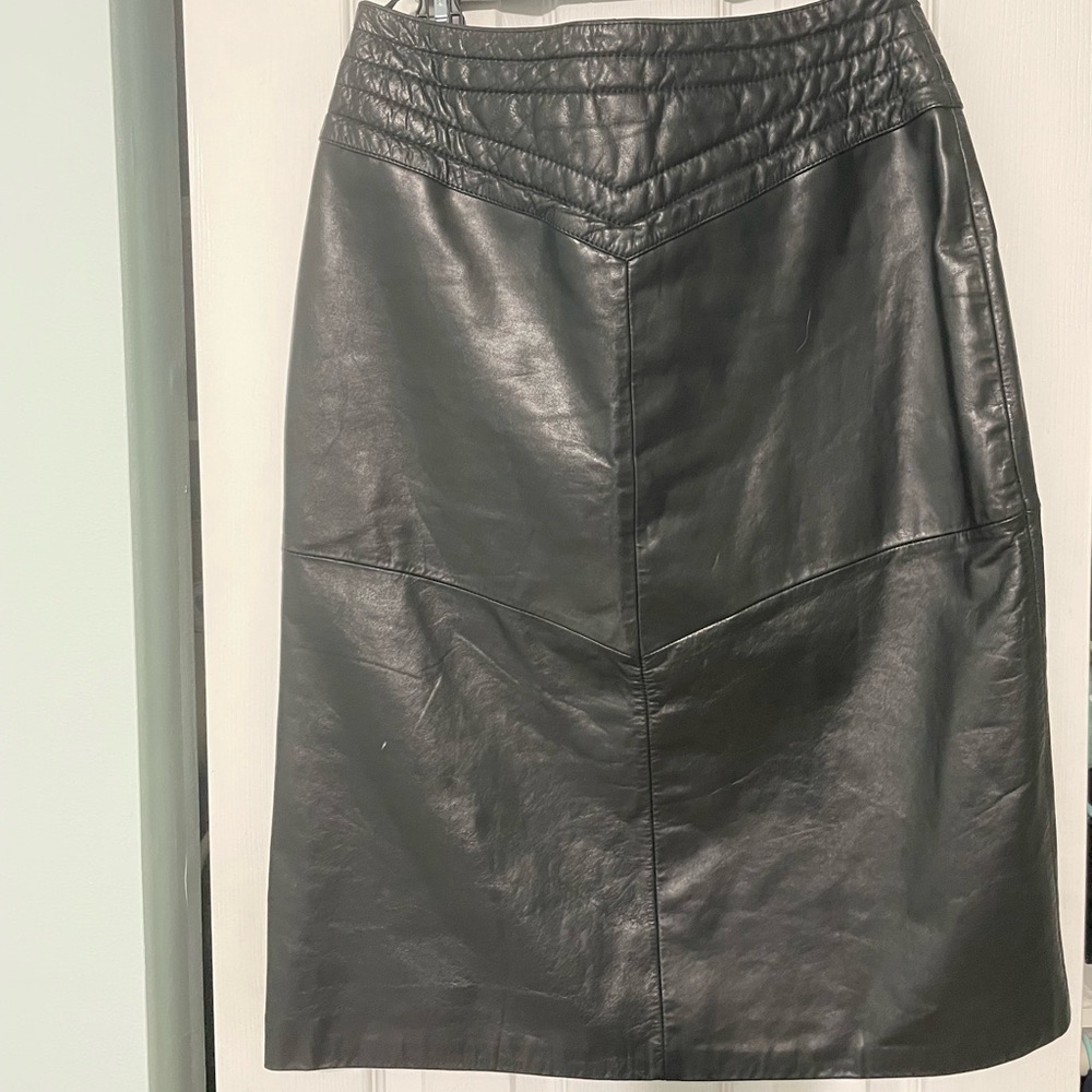 Black Leather Skirt -12